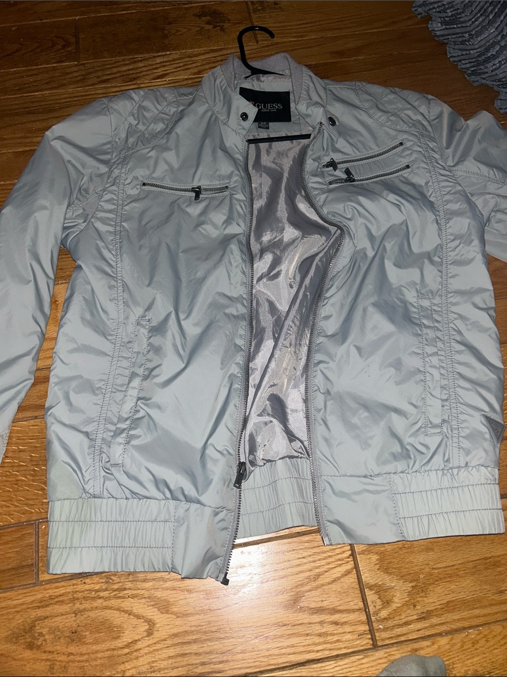 Guess Light Gray Men's Bomber Jacket